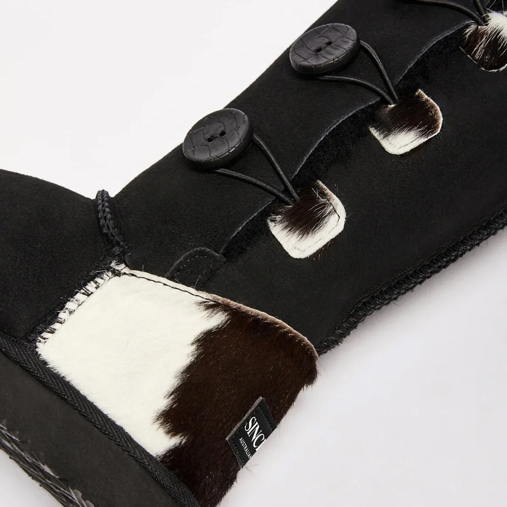 UGGS Since ‘74 brand Women's Burleigh Button Triplet Calf in black